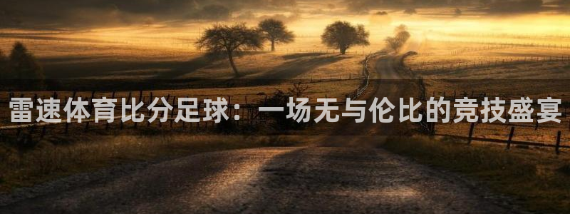 球迷体育手app：雷速体育比分足球：一场无与伦比的竞技盛宴